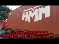 filling production line with filling, capping, labeling machine