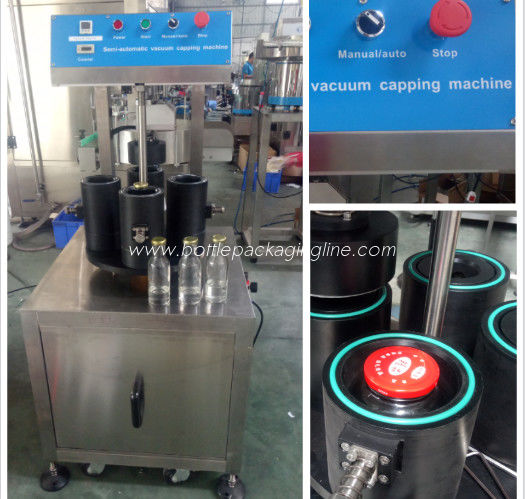 Energy Saving Glass Bottle Cap Sealing Machine Convenient Adjustment