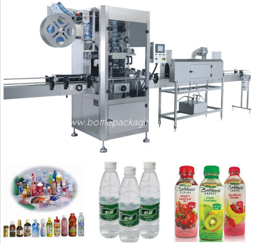 Energy Saving Auto Shrink Wrap Machine / Automatic Shrink Sleeve Applicator Machine